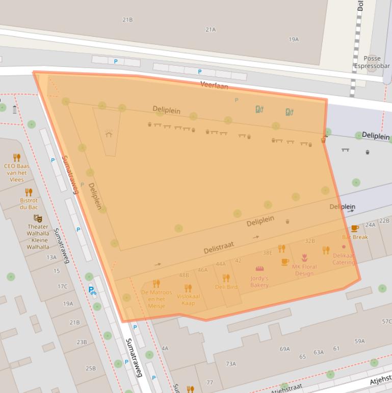 Kaart van postcodegebied 3072ZL.