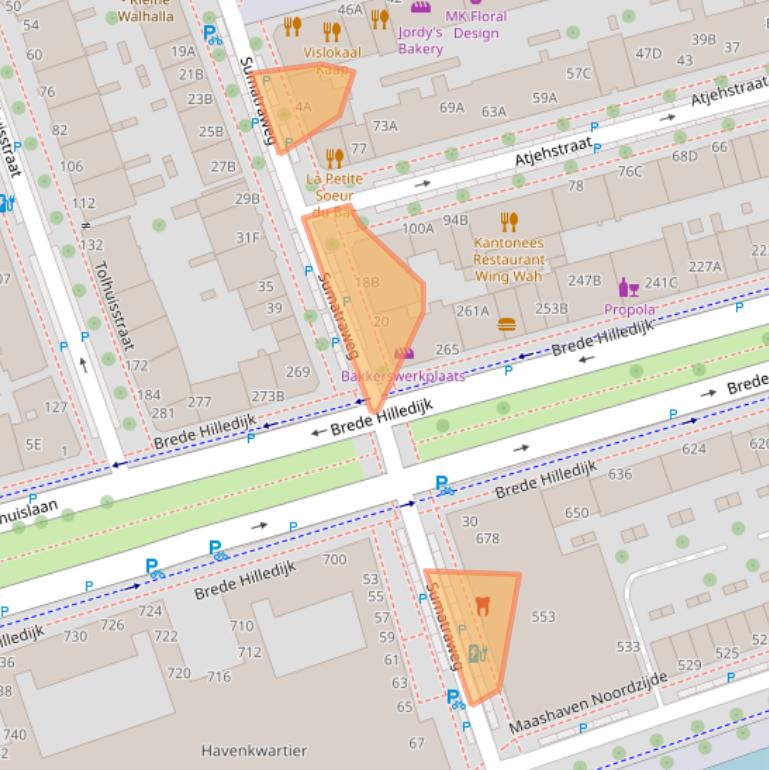 Kaart van postcodegebied 3072ZS.