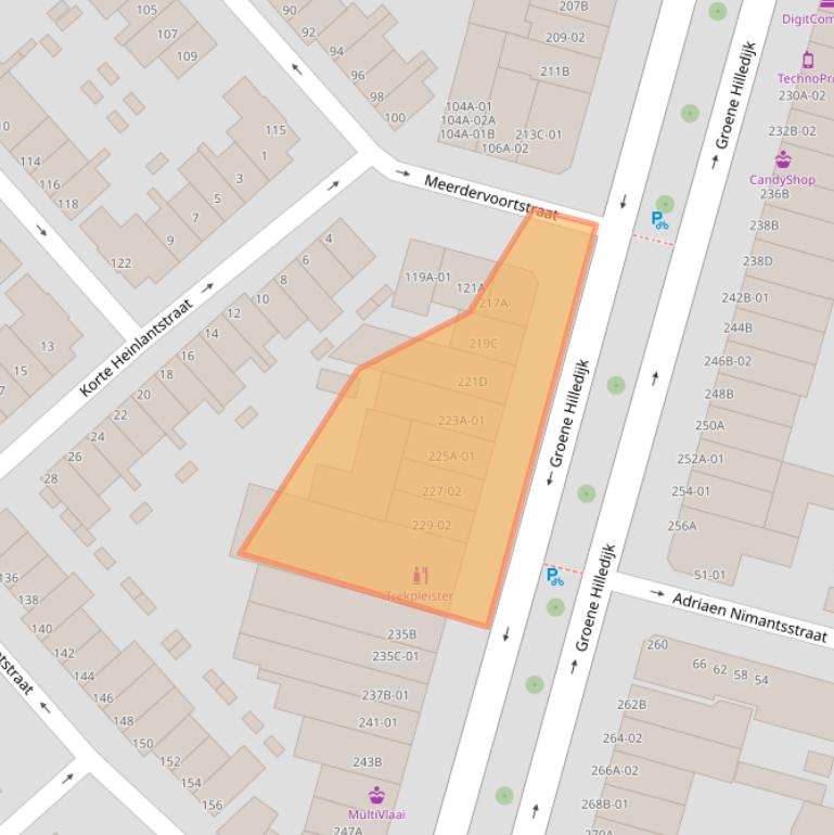 Kaart van postcodegebied 3073AG.