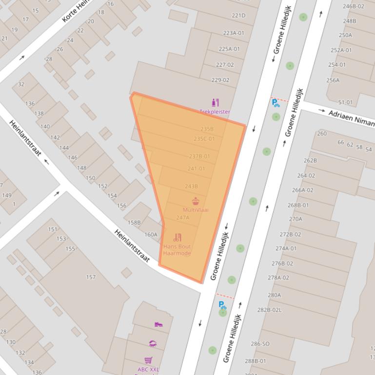 Kaart van postcodegebied 3073AH.