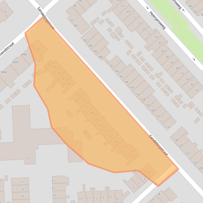 Kaart van postcodegebied 3073AP.