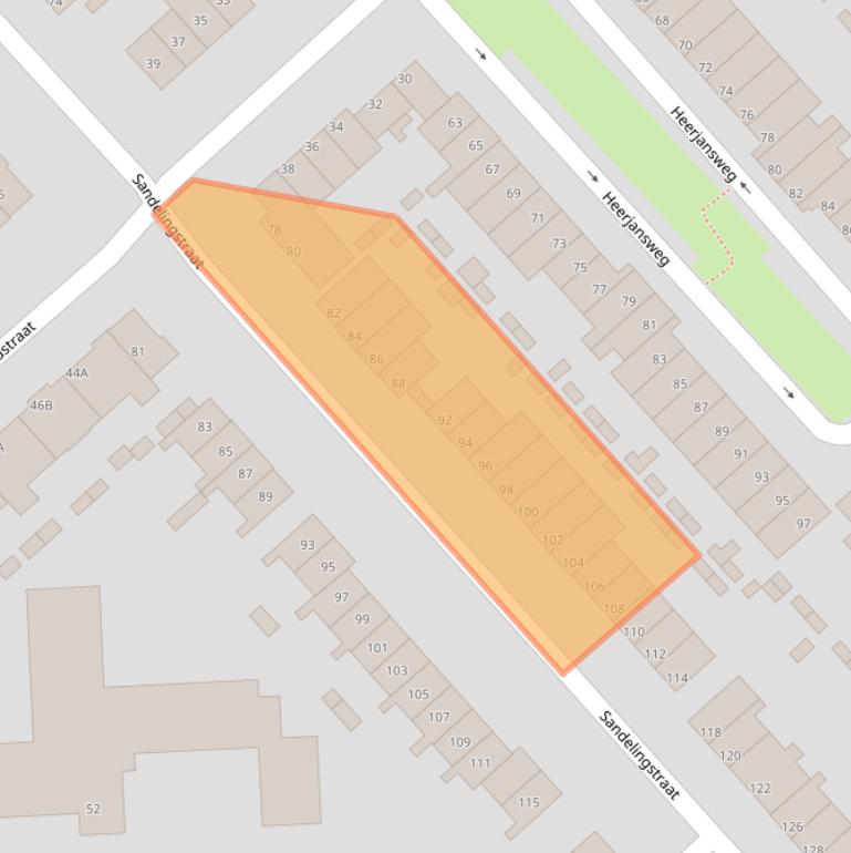 Kaart van postcodegebied 3073AT.