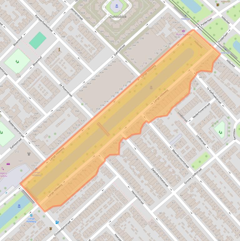 Kaart van postcodegebied 3073BR.