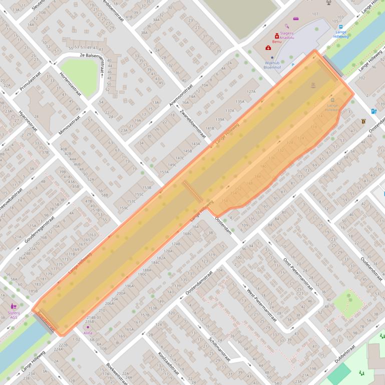 Kaart van postcodegebied 3073BV.