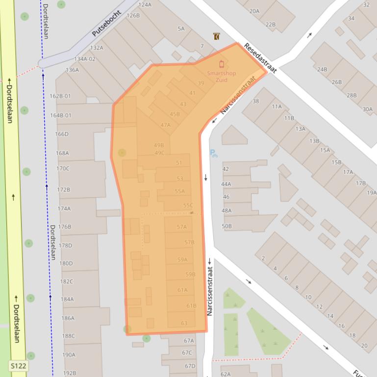 Kaart van postcodegebied 3073CK.