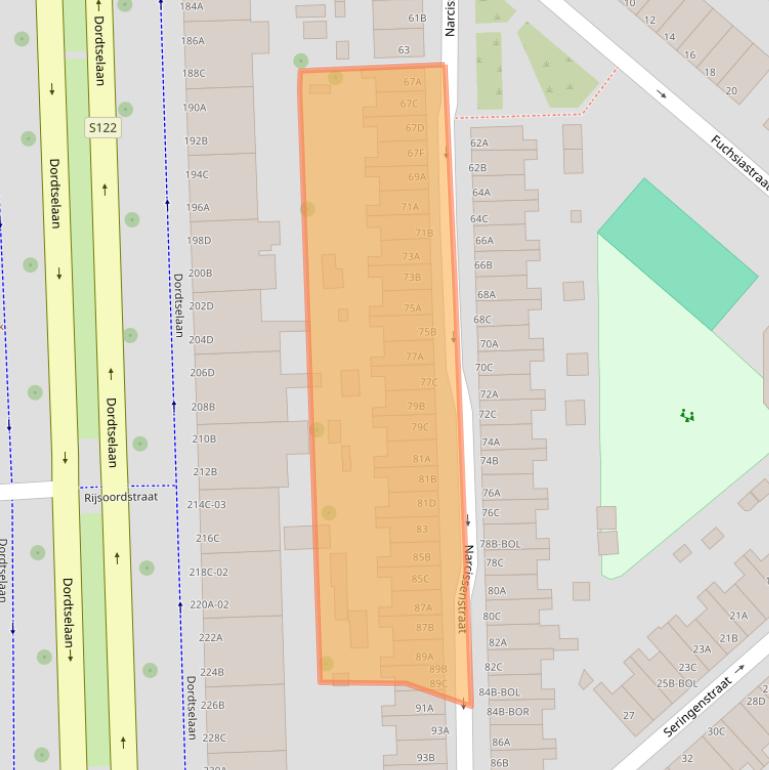 Kaart van postcodegebied 3073CL.