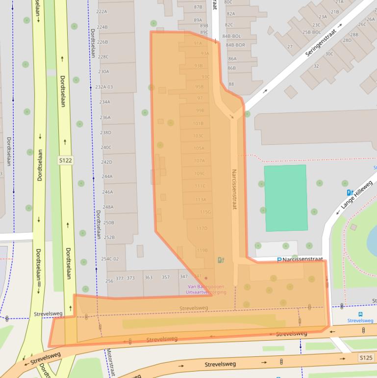 Kaart van postcodegebied 3073CM.