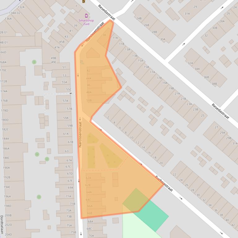 Kaart van postcodegebied 3073CP.