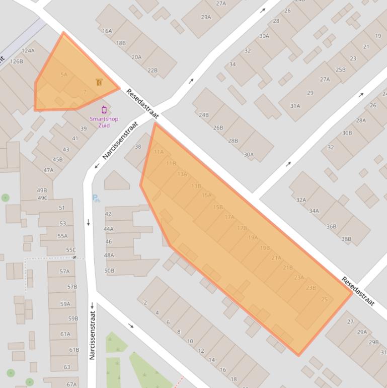 Kaart van postcodegebied 3073CS.