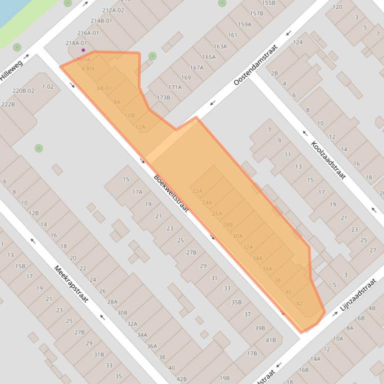 Kaart van postcodegebied 3073DB.