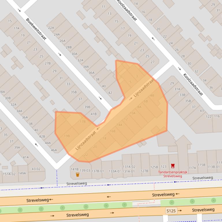 Kaart van postcodegebied 3073DK.