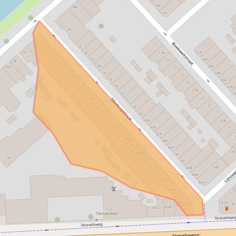 Kaart van postcodegebied 3073DL.