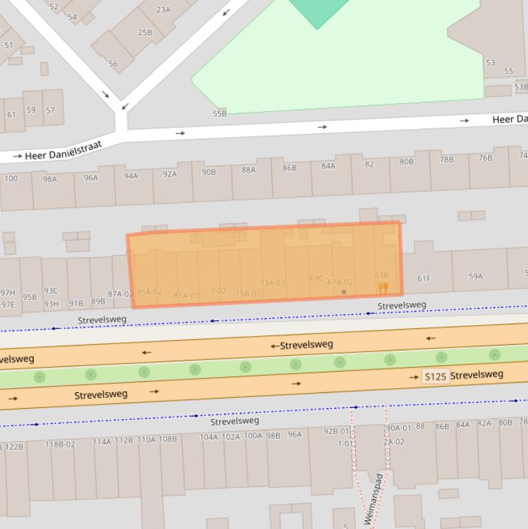 Kaart van postcodegebied 3073DV.