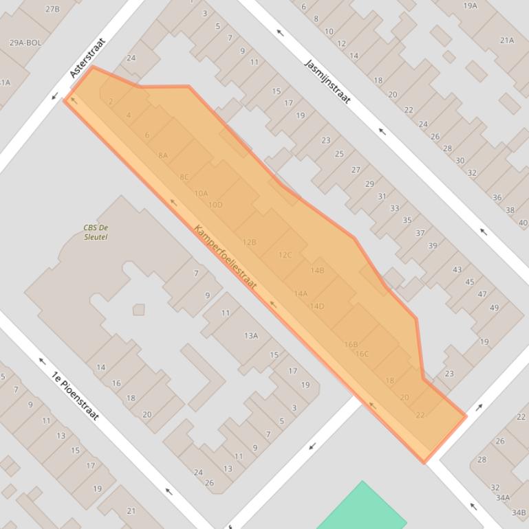 Kaart van postcodegebied 3073EJ.