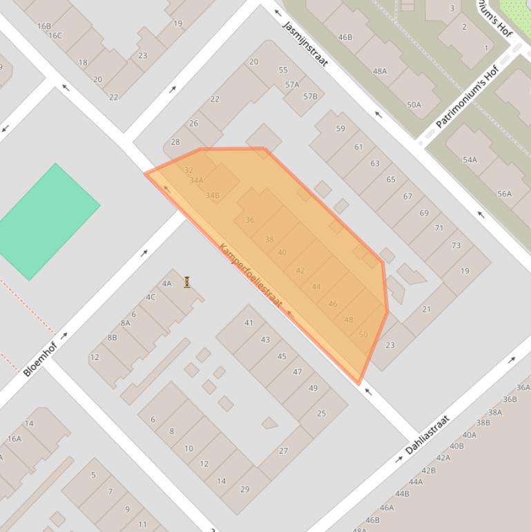 Kaart van postcodegebied 3073EK.