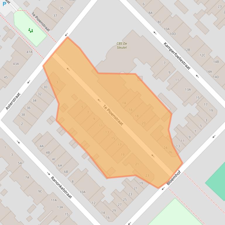 Kaart van postcodegebied 3073EL.