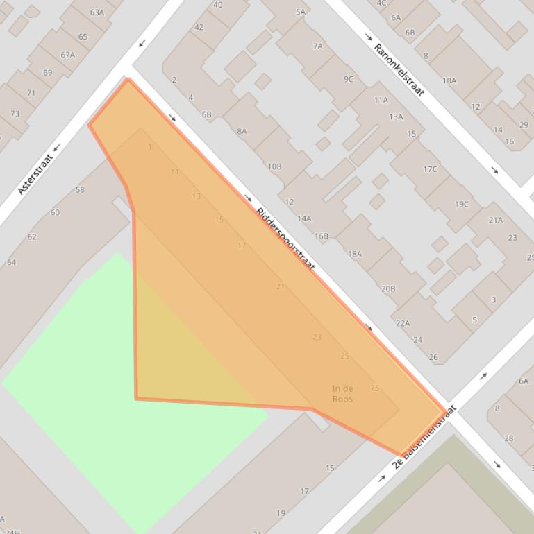 Kaart van postcodegebied 3073ET.