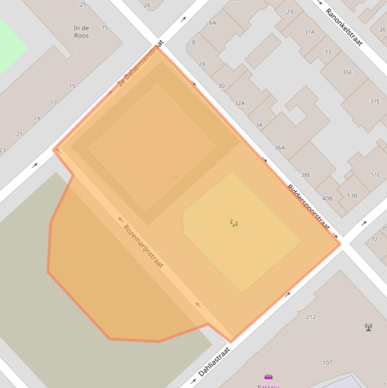 Kaart van postcodegebied 3073EX.