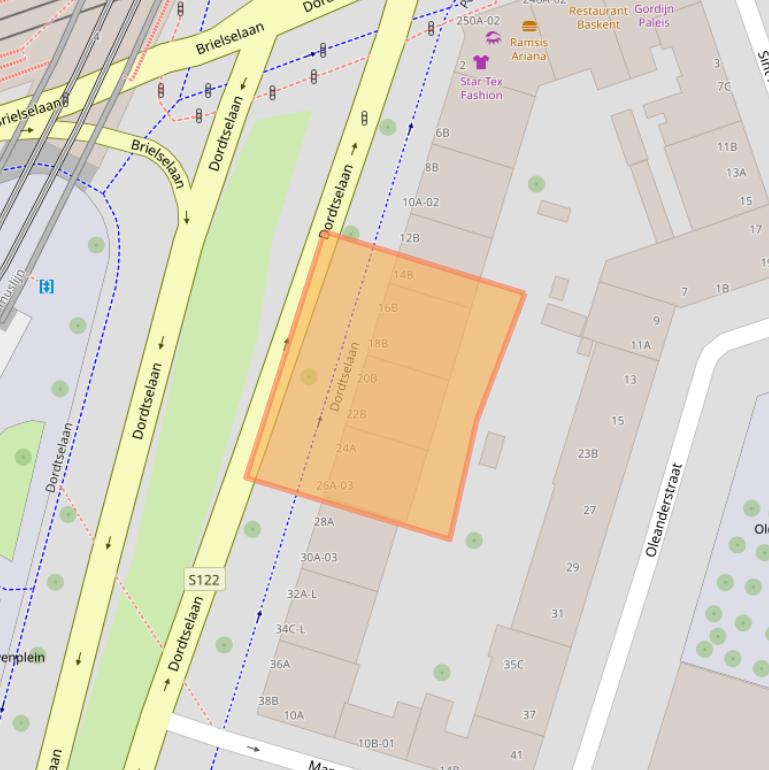 Kaart van postcodegebied 3073GB.