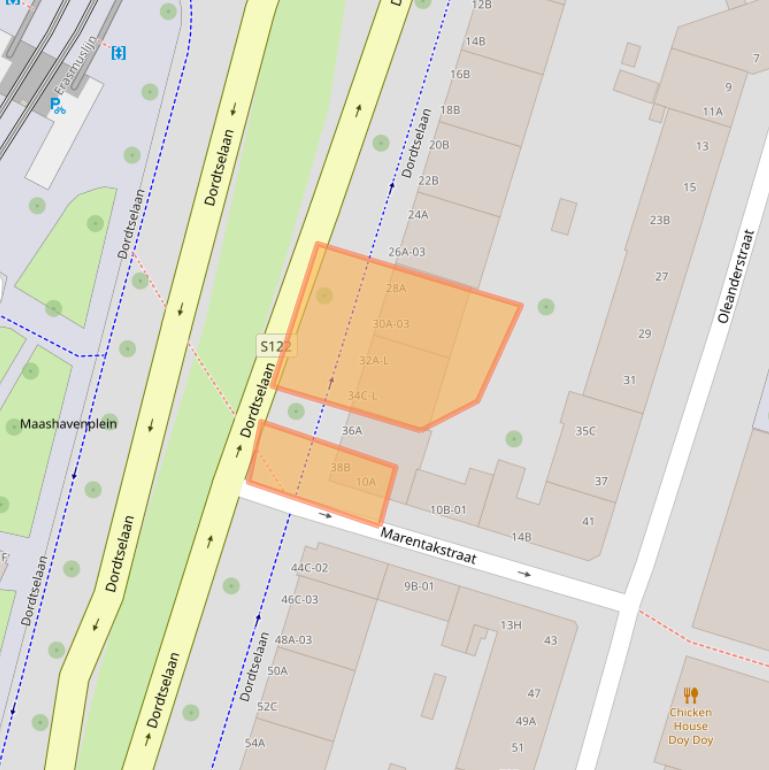 Kaart van postcodegebied 3073GC.