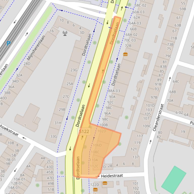 Kaart van postcodegebied 3073GJ.