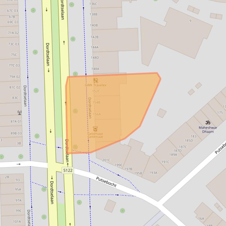 Kaart van postcodegebied 3073GM.
