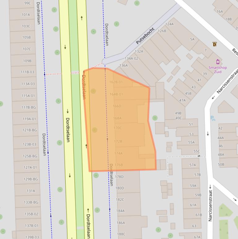 Kaart van postcodegebied 3073GN.