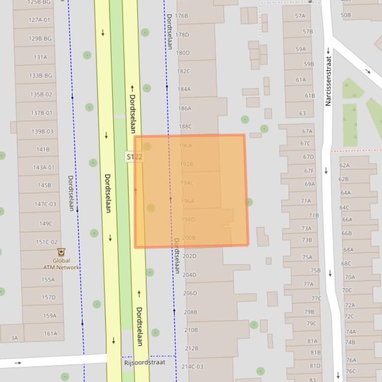 Kaart van postcodegebied 3073GR.