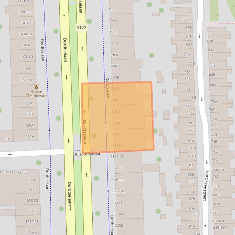 Kaart van postcodegebied 3073GS.