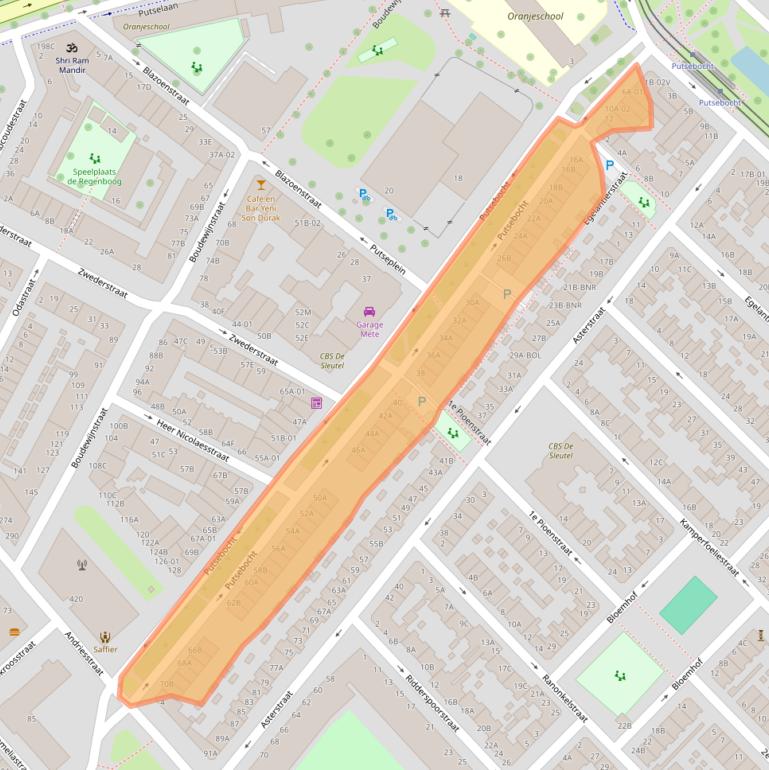 Kaart van postcodegebied 3073HK.