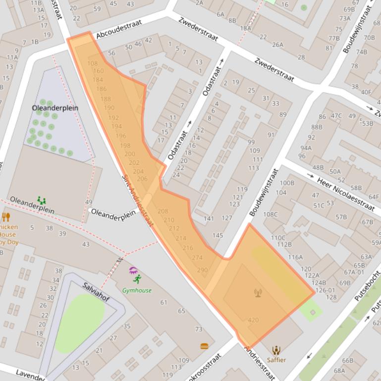 Kaart van postcodegebied 3073JW.