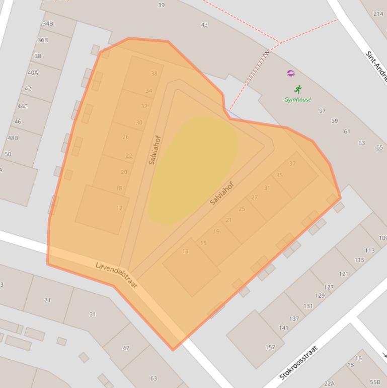 Kaart van postcodegebied 3073JZ.