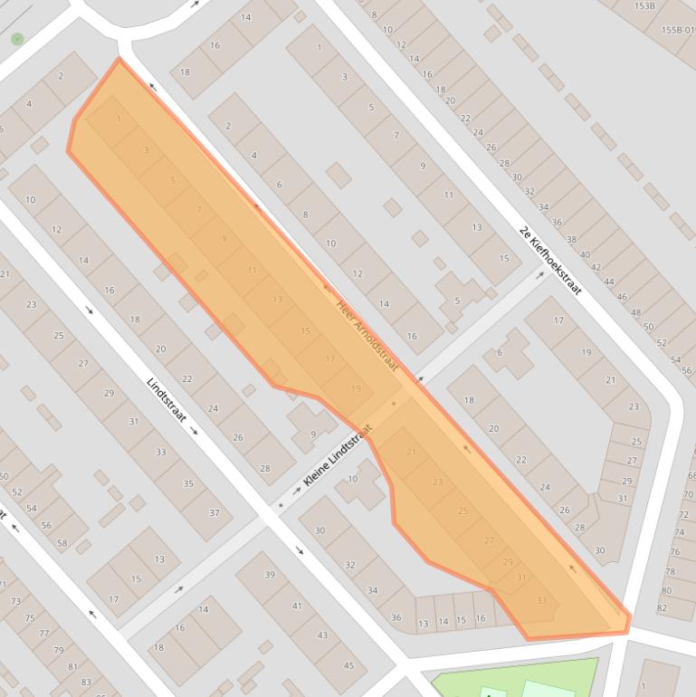 Kaart van postcodegebied 3073KB.