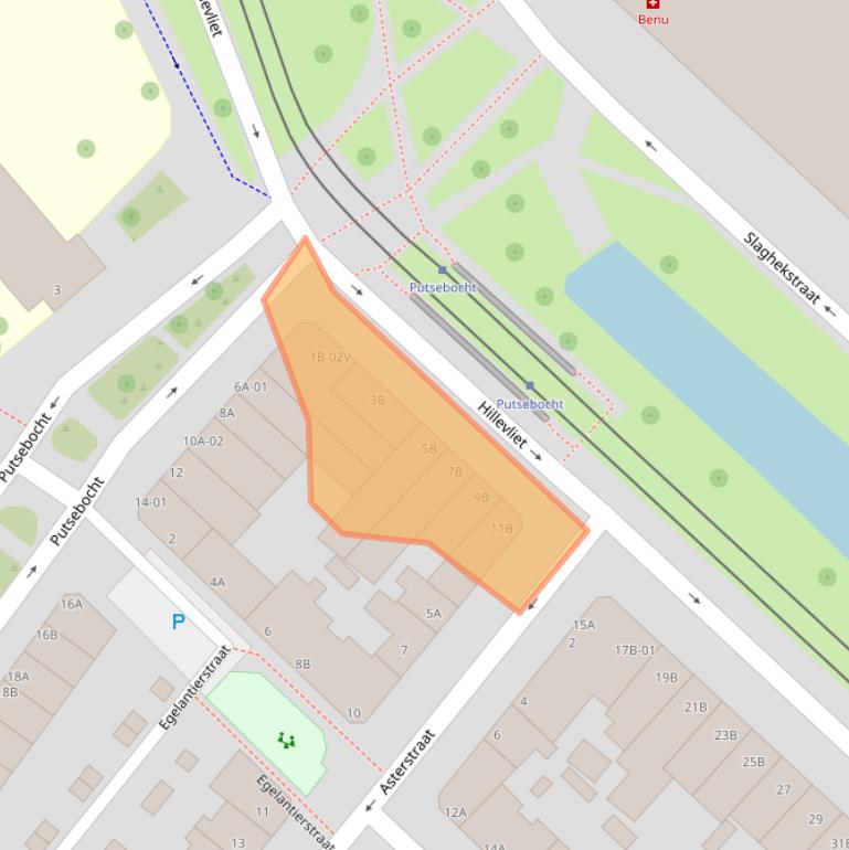 Kaart van postcodegebied 3073KG.