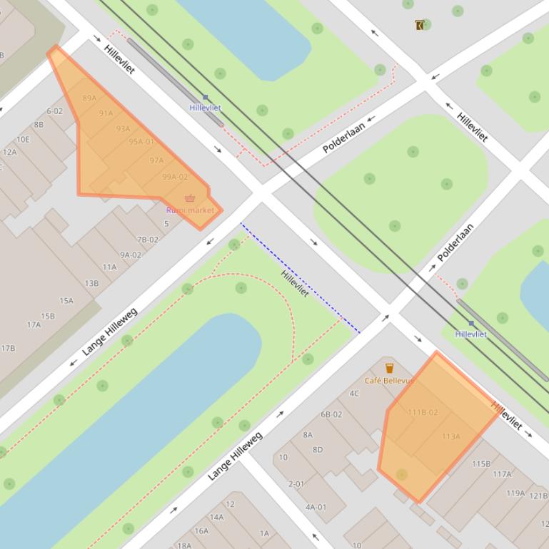 Kaart van postcodegebied 3073KL.