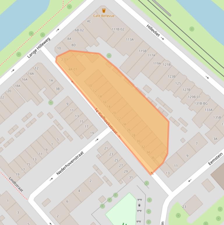 Kaart van postcodegebied 3073KT.