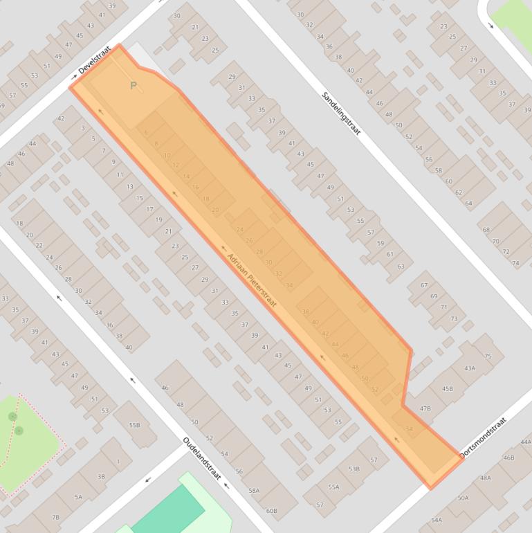 Kaart van postcodegebied 3073LB.