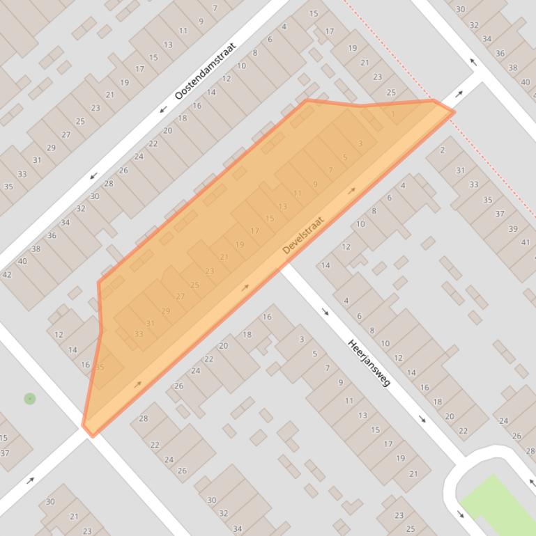 Kaart van postcodegebied 3073LC.