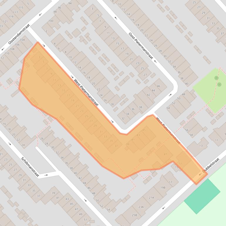 Kaart van postcodegebied 3073LN.
