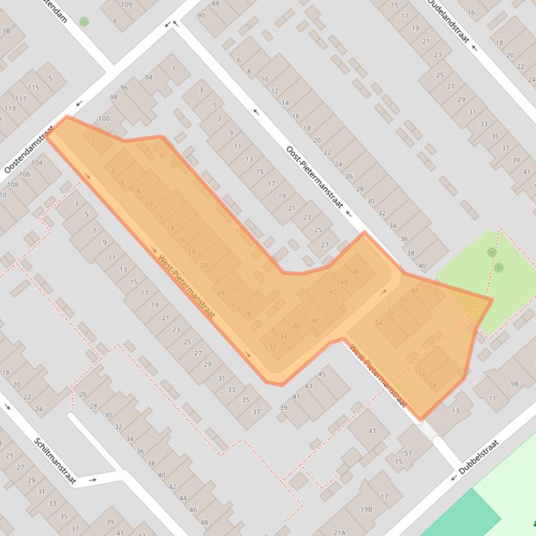 Kaart van postcodegebied 3073LP.