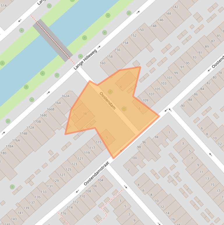 Kaart van postcodegebied 3073NA.