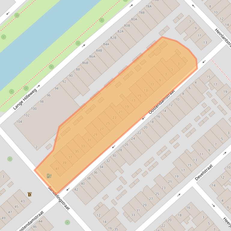 Kaart van postcodegebied 3073NB.