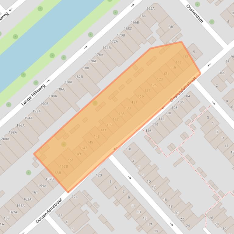 Kaart van postcodegebied 3073NE.