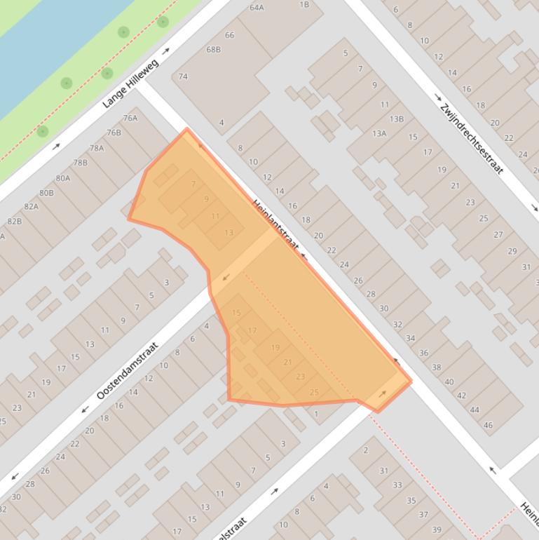 Kaart van postcodegebied 3073PC.