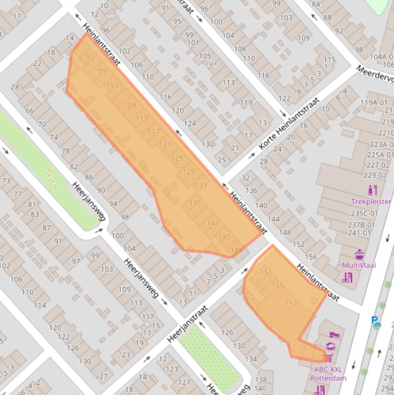 Kaart van postcodegebied 3073PE.