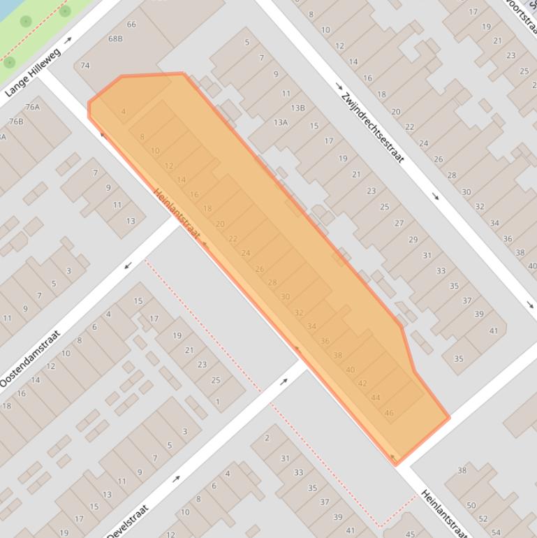 Kaart van postcodegebied 3073PG.