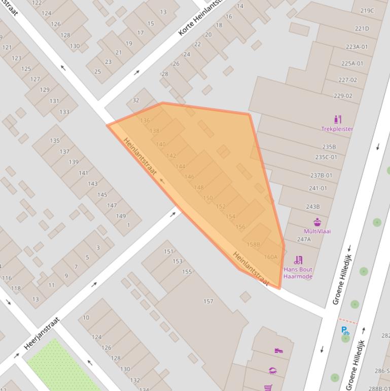 Kaart van postcodegebied 3073PK.