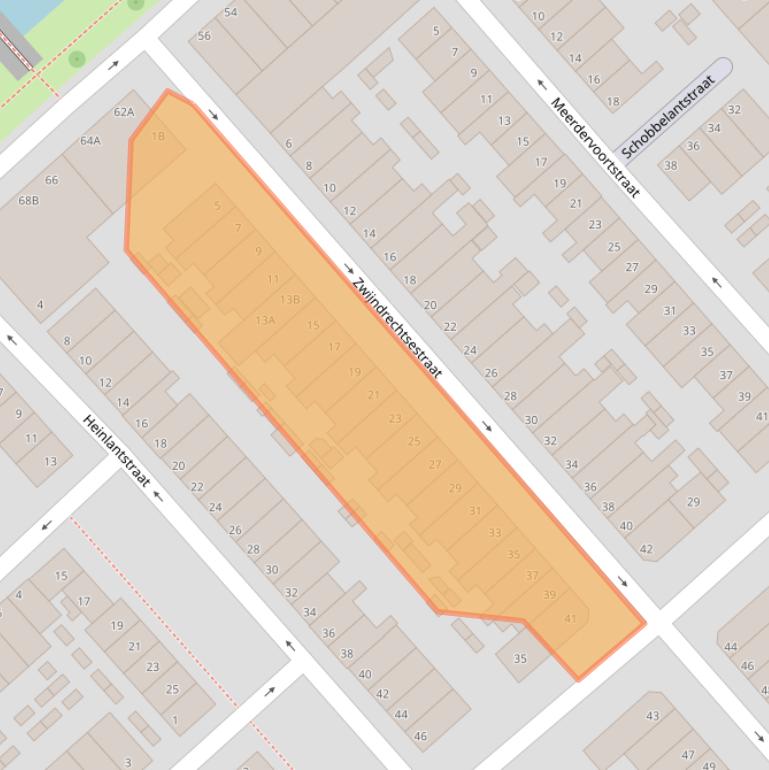 Kaart van postcodegebied 3073RK.