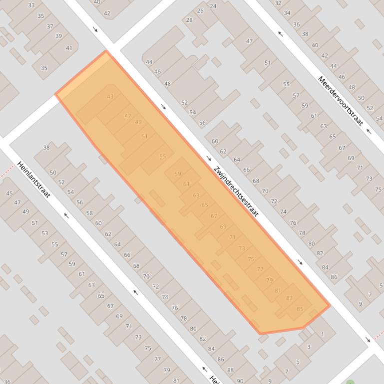 Kaart van postcodegebied 3073RL.