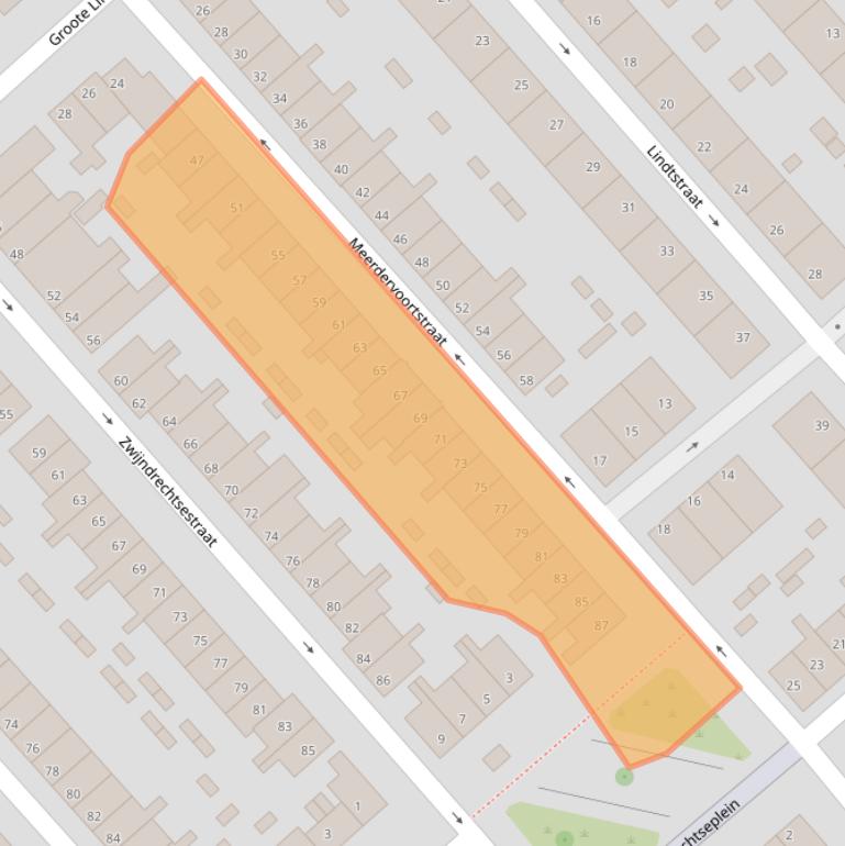 Kaart van postcodegebied 3073SK.